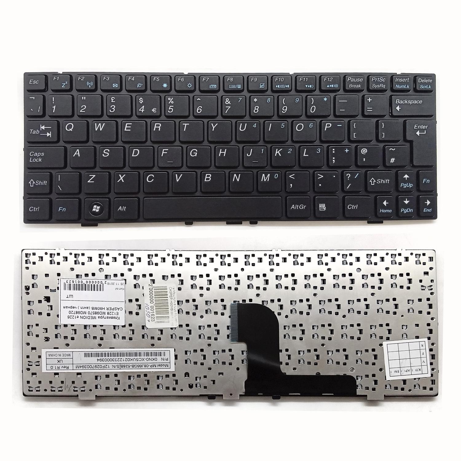 Клавиатура ноутбука Medion e1226 E1228 MD98570 CASPER H90MB (англ.) чер