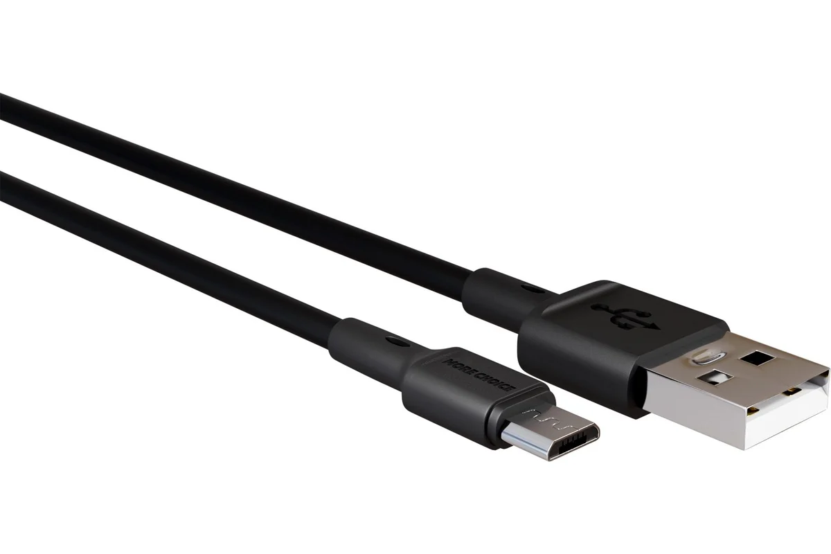 Кабель USB - MicroUSB More choice K14m TPE 2.0A 1м (Black)