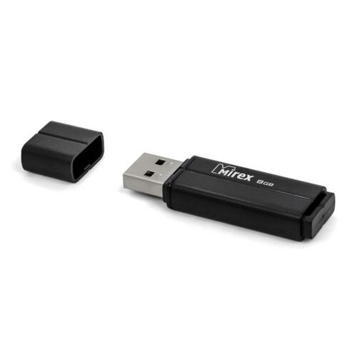 Flash USB 2.0 Mirex LINE BLACK 8GB (ecopack)