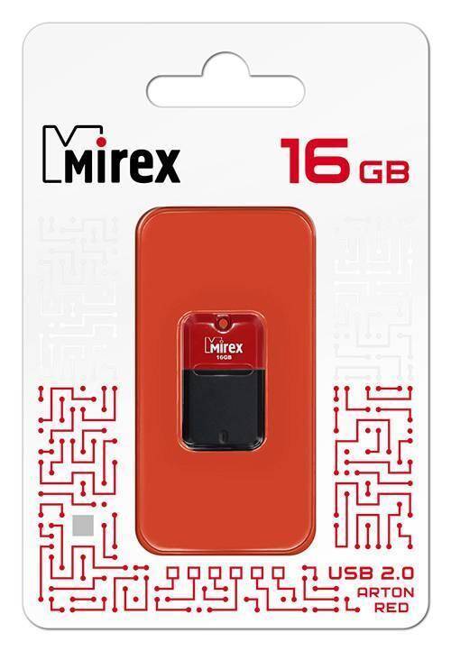 Flash USB 2.0 Mirex ARTON RED 16GB (ecopack)