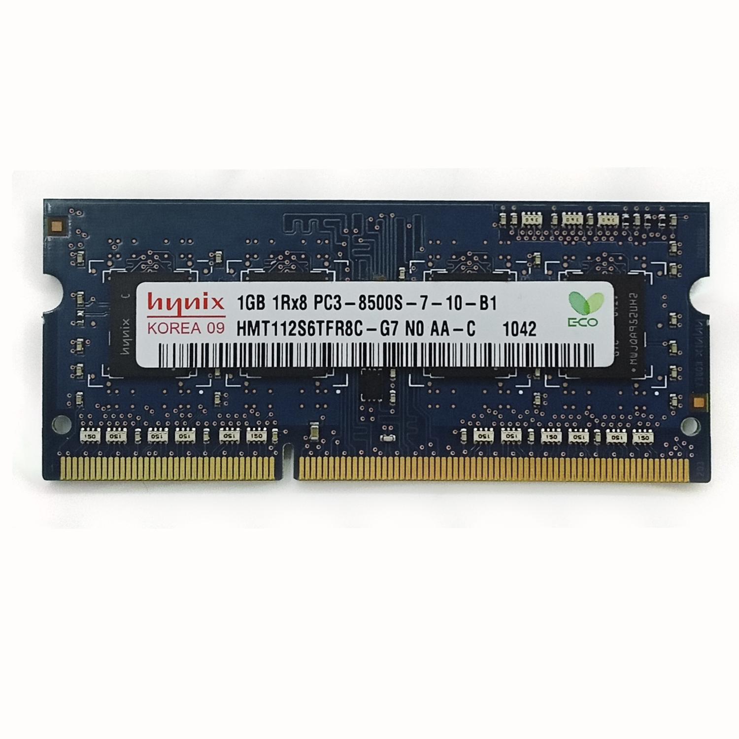 Оперативная память для ноутбука Hynix 1GB DDR3 1Rx8 PC3-8500S-7-10-B1 б/у
