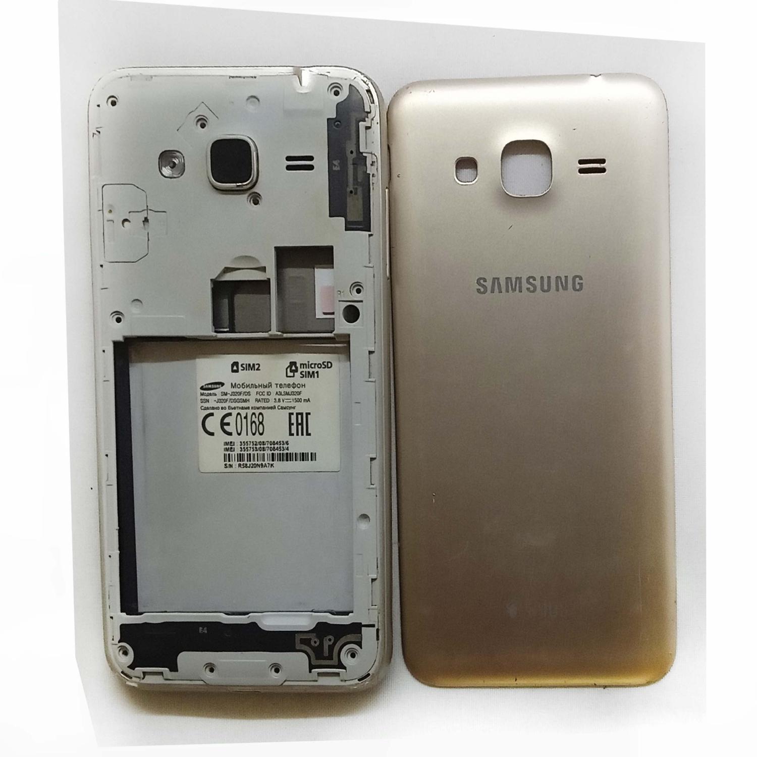 Корпус телефона Samsung J330F Galaxy J3 2016 оригинал золото