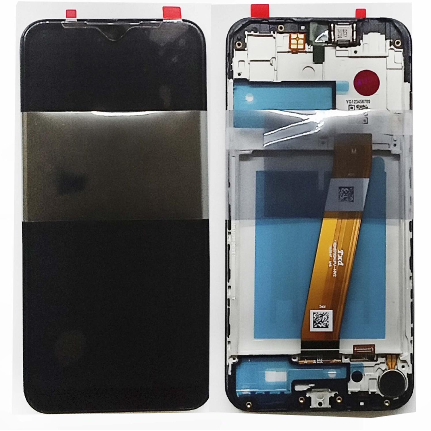 Модуль телефона Samsung A015F Galaxy A01 (2020) SP на раме (дисплей+тачскрин) (широкий коннект) ориг