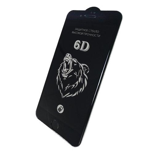 Защитное стекло телефона iPhone 7/8 Plus 6D черное тех уп