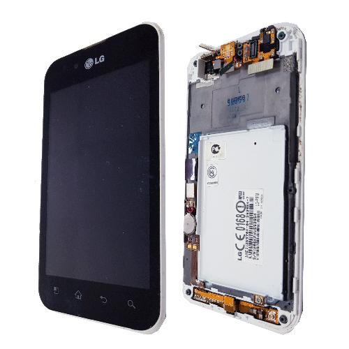 Модуль телефона LG Optimus P970 в рамке (дисплей+тачскрин) оригинал б/у