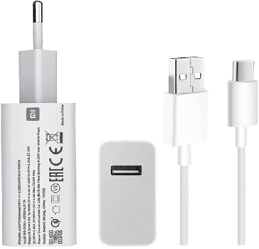 Сетевое зарядное устройство-1USB Xiaomi hi-copy 27W + кабель Type-C, белый MDY-10-EL 27W suit