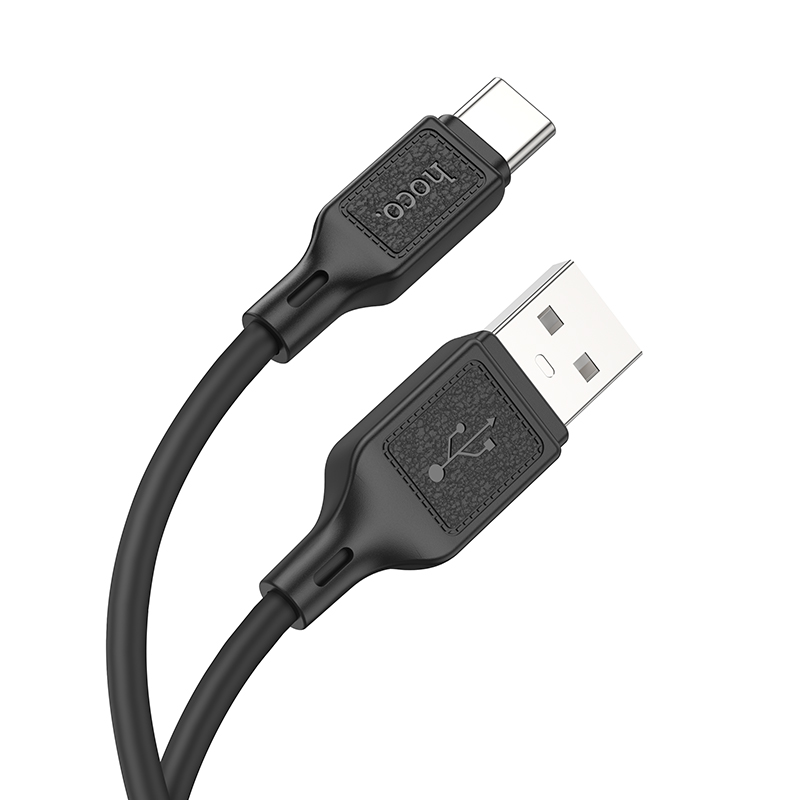 Кабель USB - USB Type-C HOCO X90 (черный) 1м силиконовый