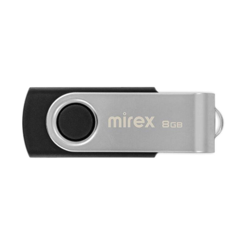Flash USB 2.0 Mirex SWIVEL BLACK 8GB (ecopack)