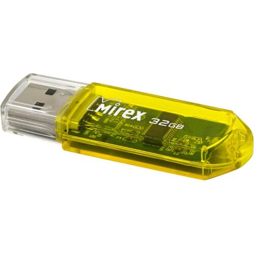 Flash USB 2.0 Mirex ELF YELLOW прозрачный 32GB (ecopack)