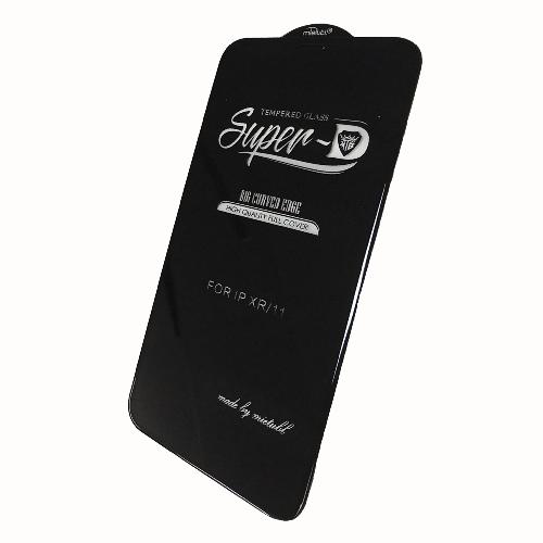 Защитное стекло телефона iPhone XR/11 5D Mietubi (тех упак) черное