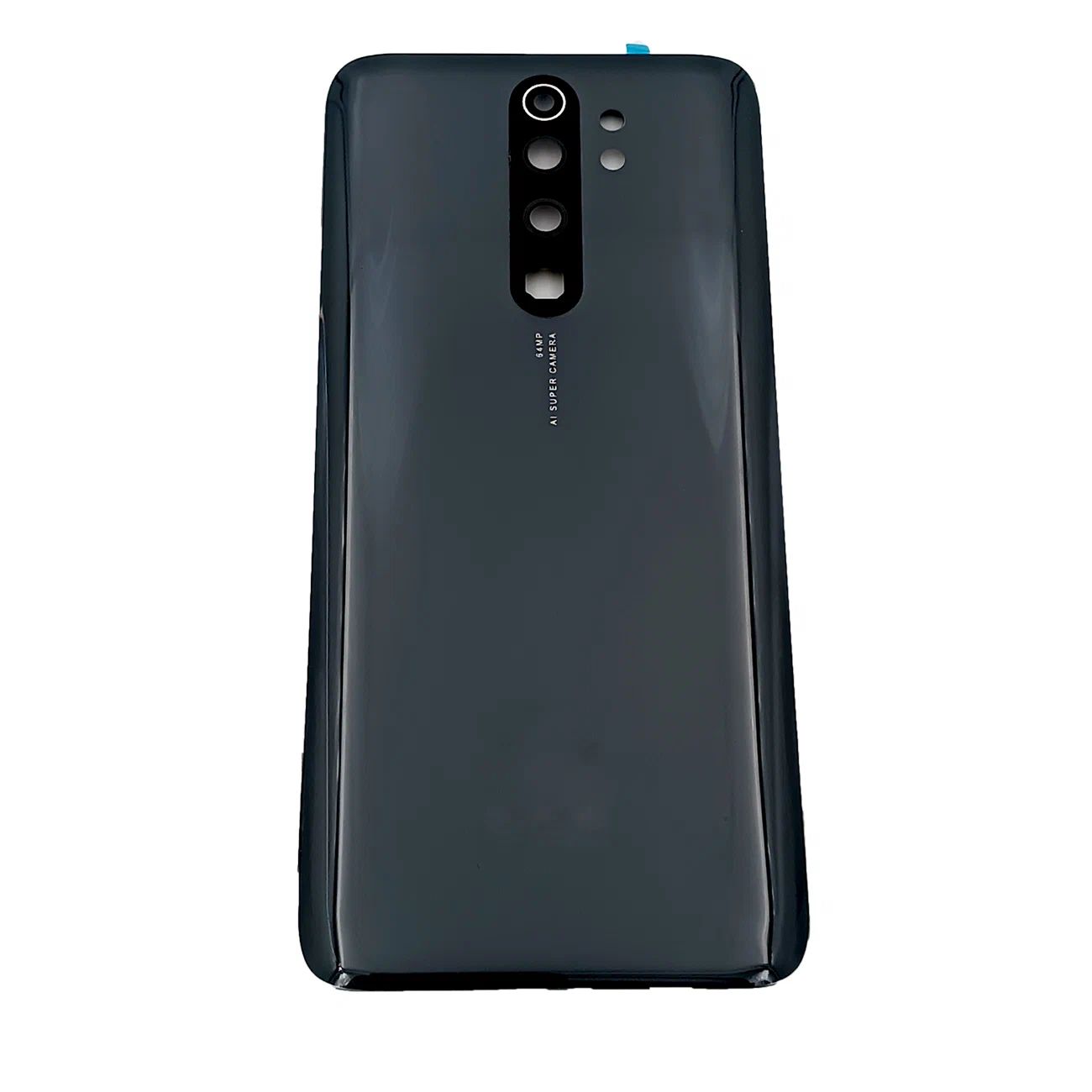 Задняя крышка Xiaomi Redmi Note 8 Pro черная, премиум со стеклом камеры