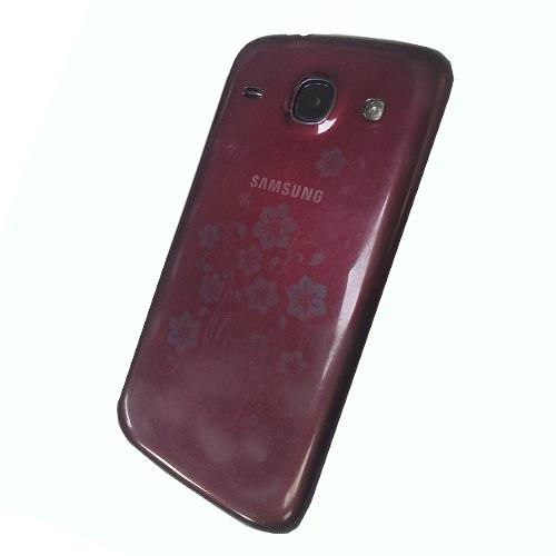 Задняя крышка телефона Samsung I8262 Galaxy Core бордовая оригинал б/у