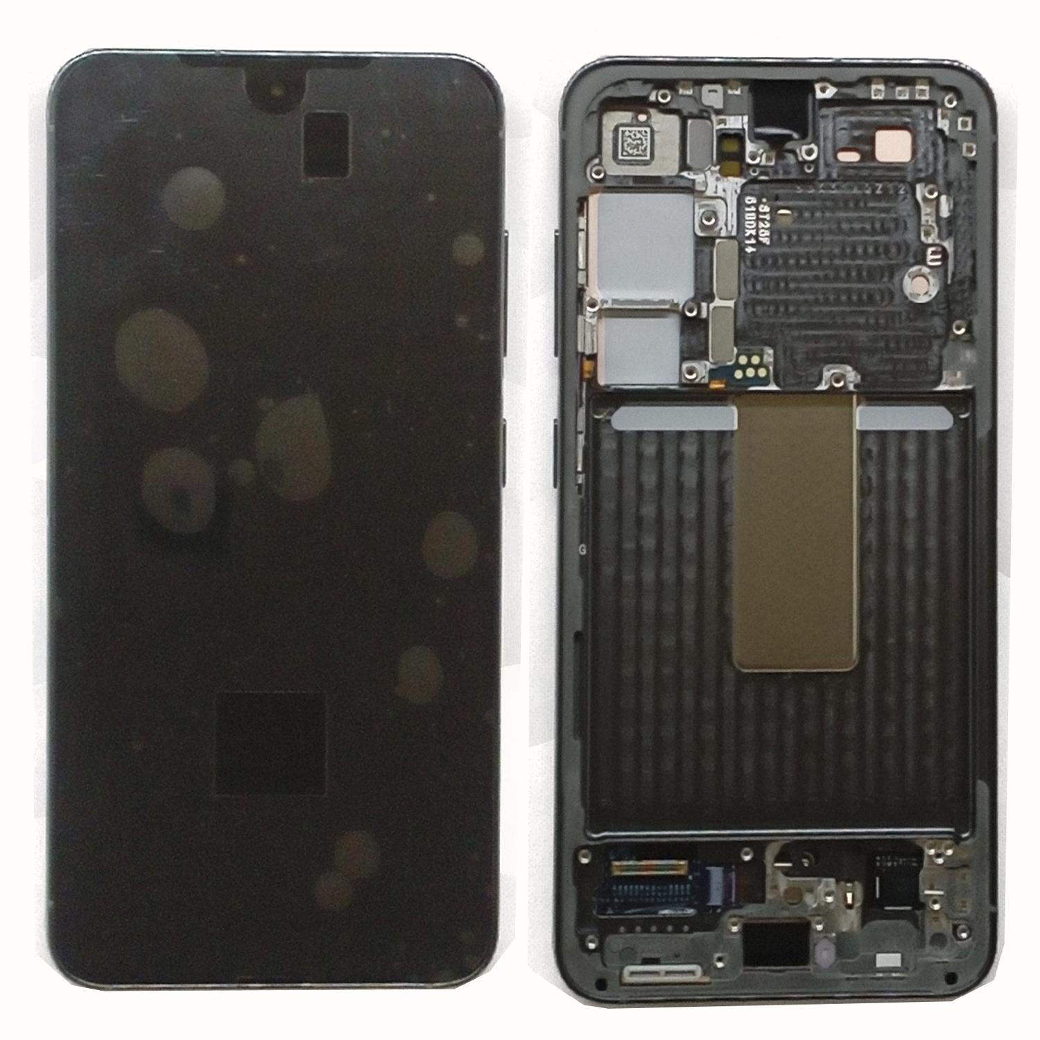 Модуль телефона Samsung S911 Galaxy S23 (дисплей+тачскрин) с рамкой Service Pack оригинал серый