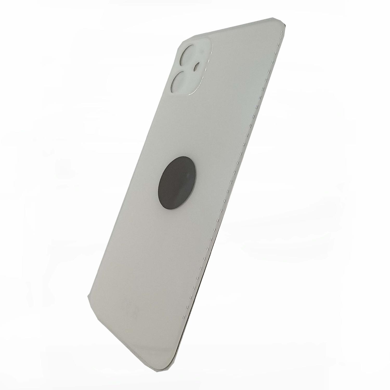 Задняя крышка iPhone 11 белая, с широким вырезом под камеру, премиум