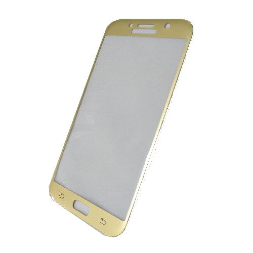 Защитное стекло телефона Samsung A720 Galaxy A7 (2017),  3D золотое