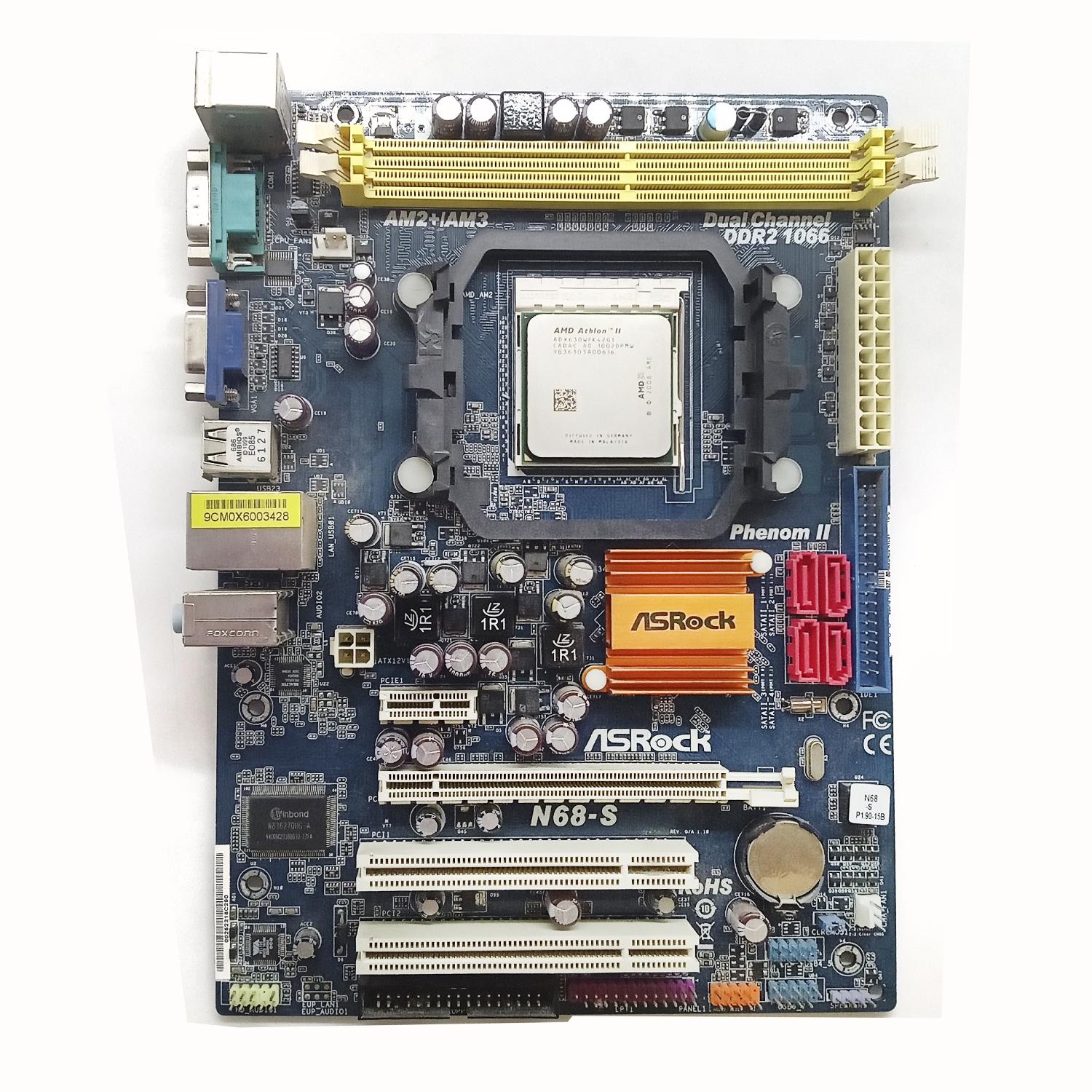 Материнская плата ASRock N68-S Socket AM3/AM2+/AM2 DDR2 1066  б/у