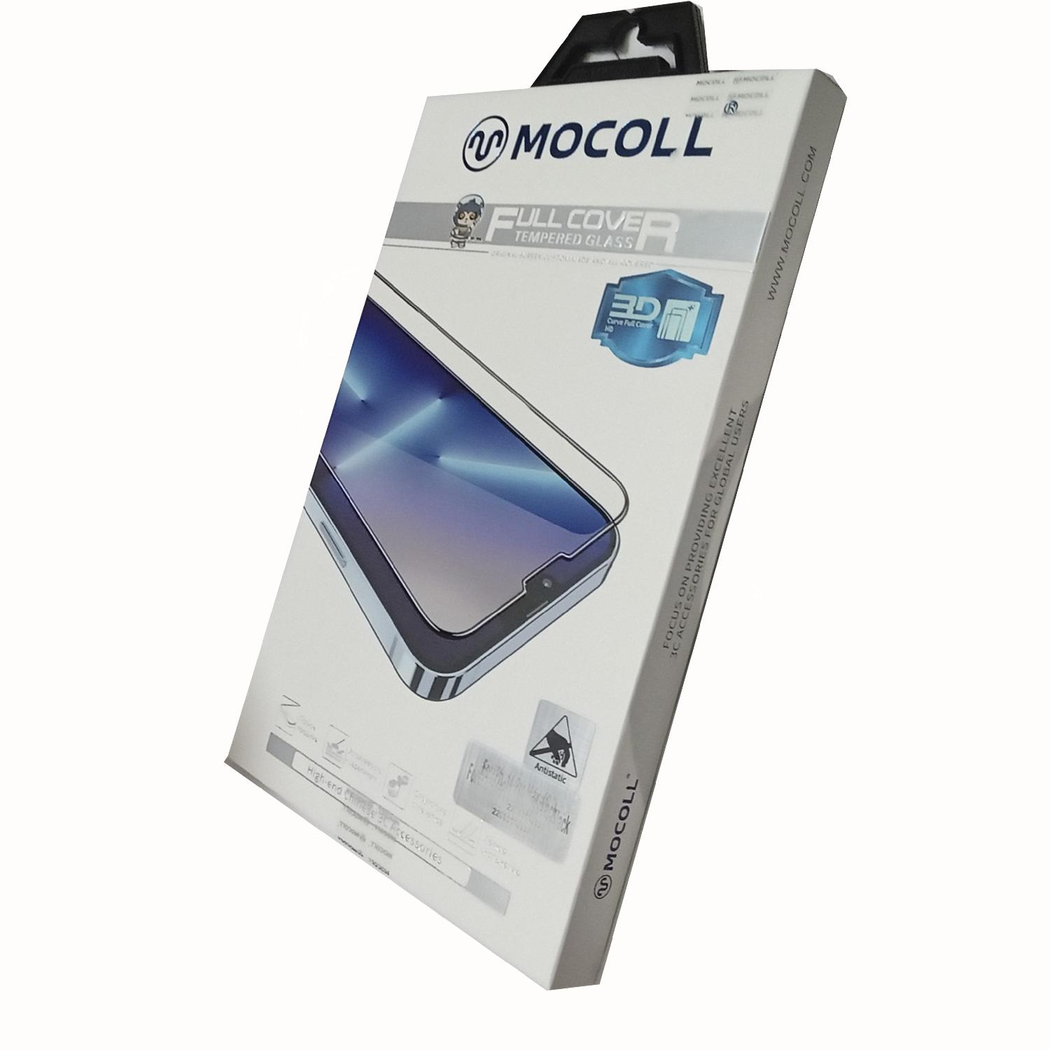 Защитное стекло телефона iPhone 13/13 Pro/14 Mocoll полноразмерное 3D Black