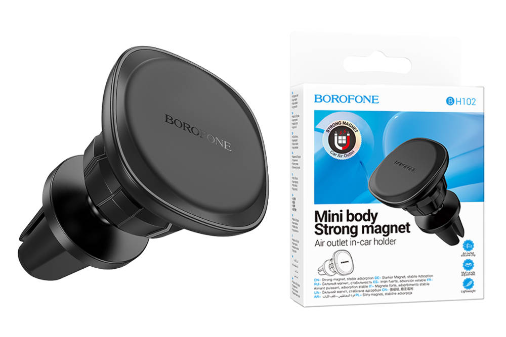 Держатель автомобильный для телефона BOROFONE BH102 Cloud magnetic магнитный в решетку воздуховода ч