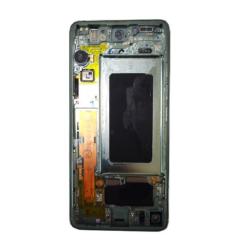 Корпус телефона Samsung G973F Galaxy S10 средняя часть перламутр оригинал б/у