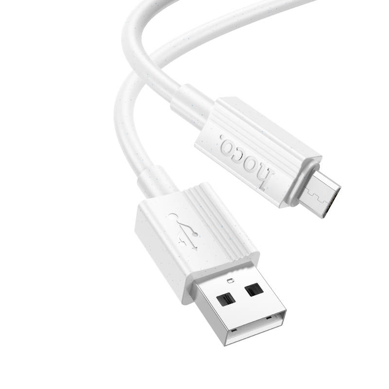 Кабель USB - MicroUSB HOCO X107 2,4A (белый) 1м