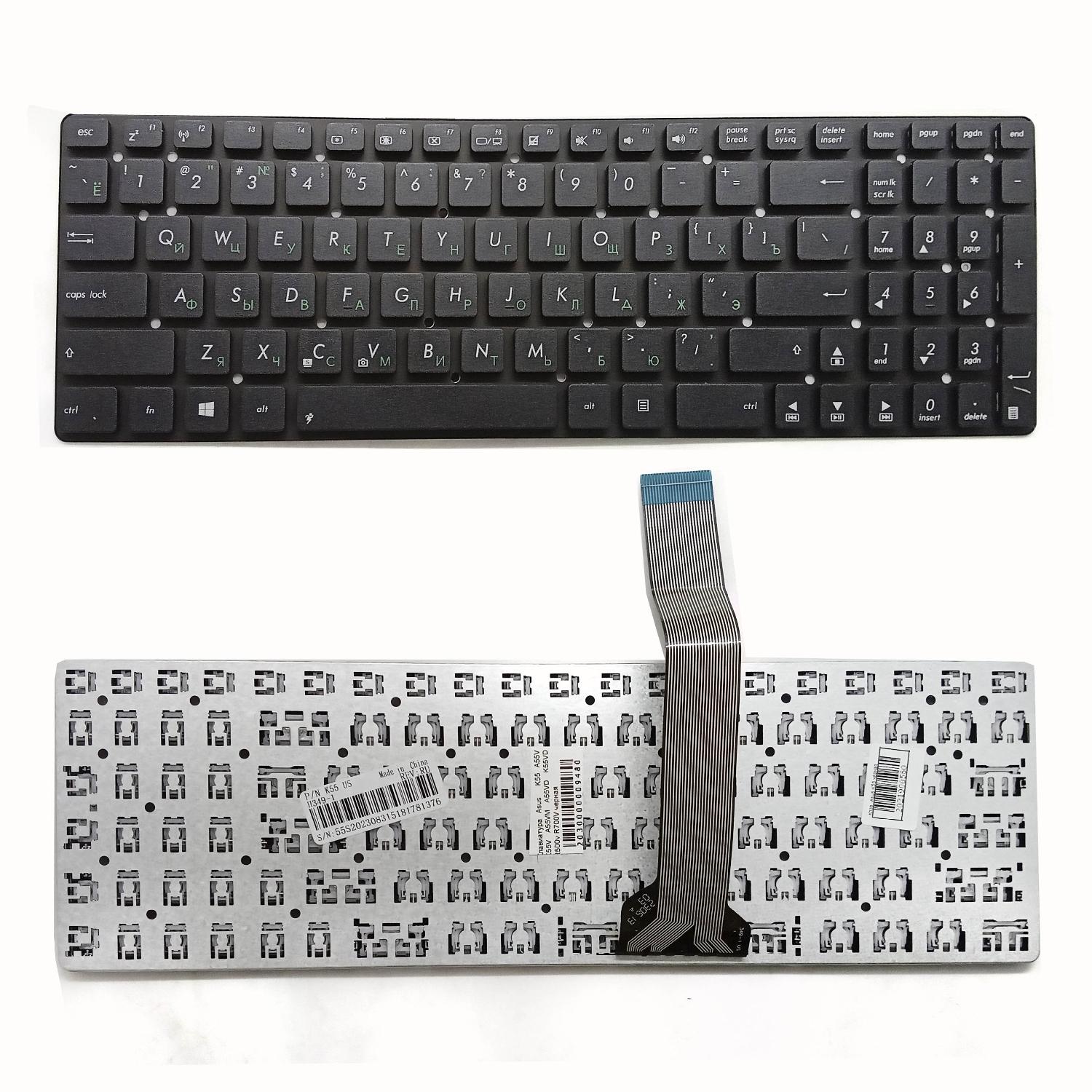 Клавиатура ноутбука Asus  K55 A55V K55V A55VM A55VD K55VD R500v R700V черная