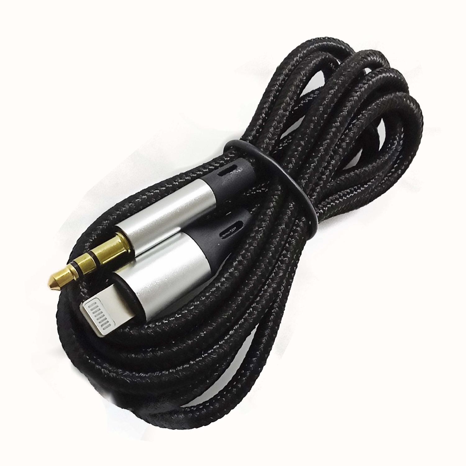 Аудио-кабель AUX Lightning 1.5м, шнурок