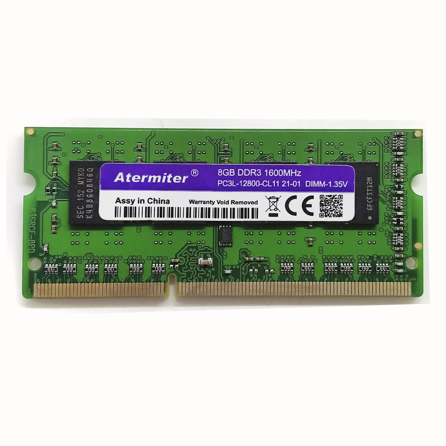 Оперативная память Atermiter DDR3 8Gb PC3L-12800-CL11 21-01 1600MHz б/у